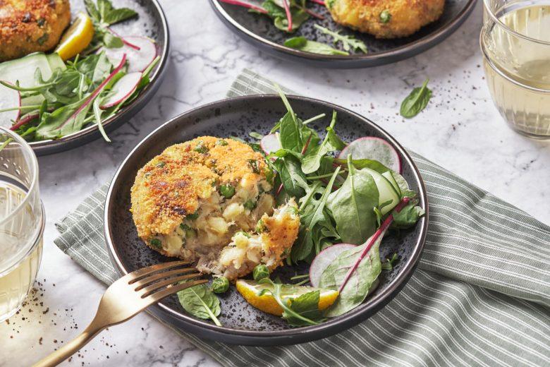 Bolinhos de batata com ervilha