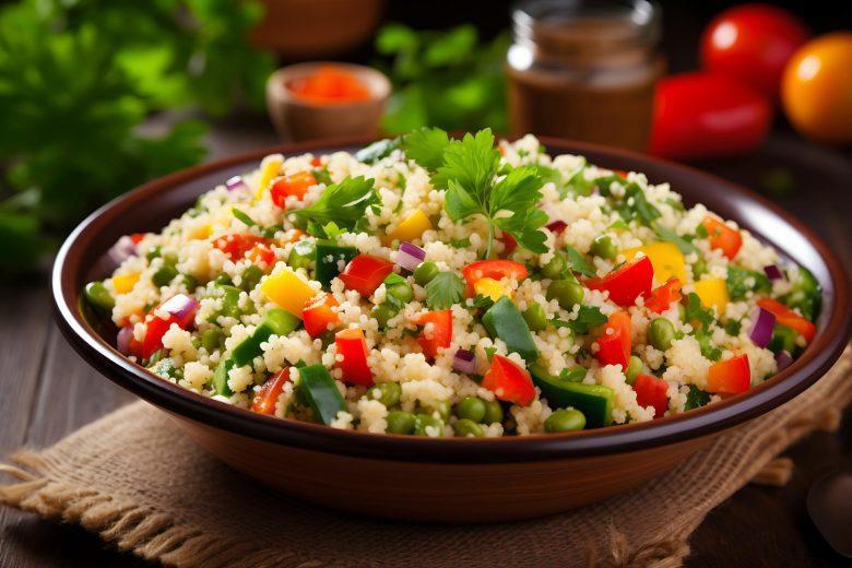 Arroz com pimentão e ervilha