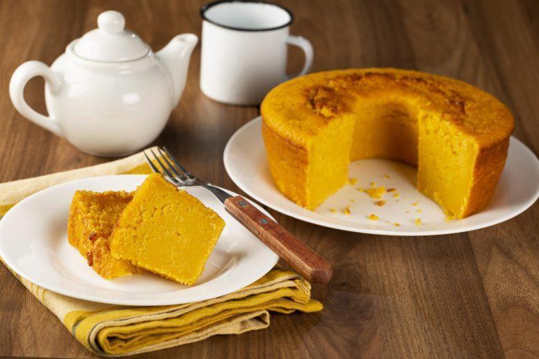 Bolo cremoso de milho