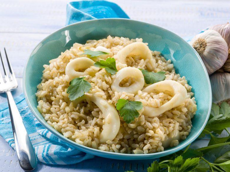 Arroz saboroso com lula