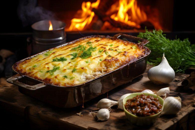 Escondidinho de carne seca com palmito
