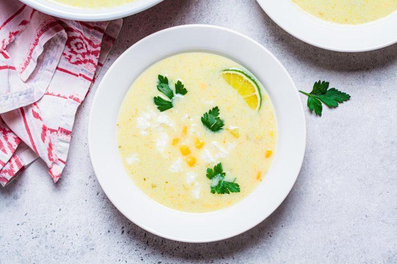 Sopa delicada de milho