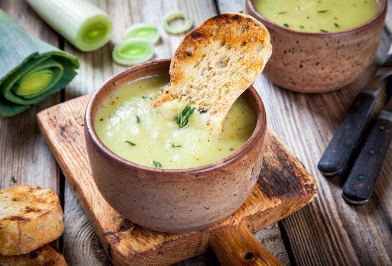 Sopa de alho-poró cremosa