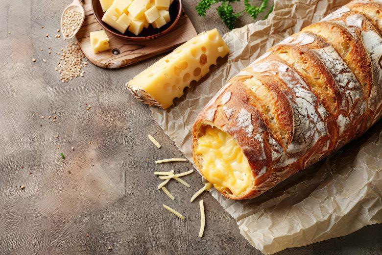 Pão recheado com camembert