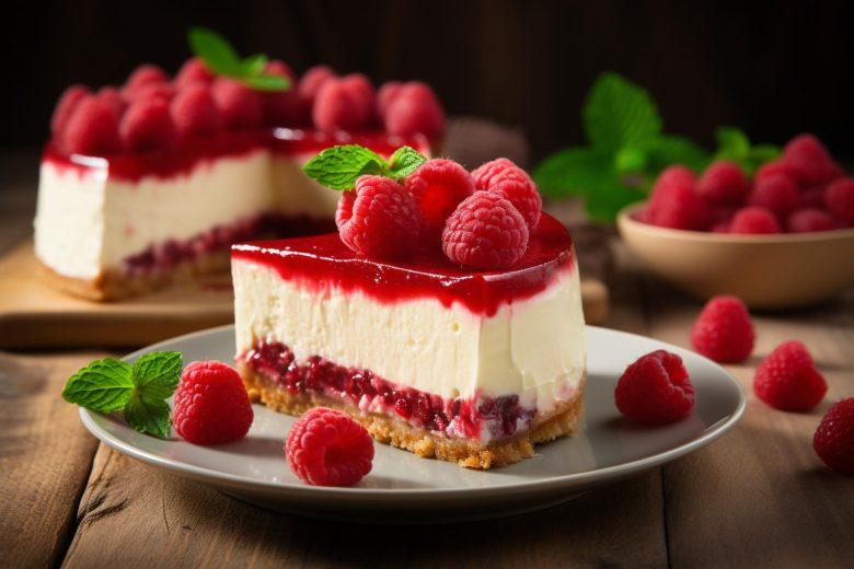 Cheesecake light de framboesa