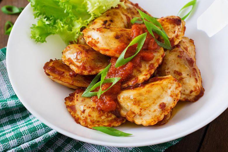 Ravióli ao molho picante
