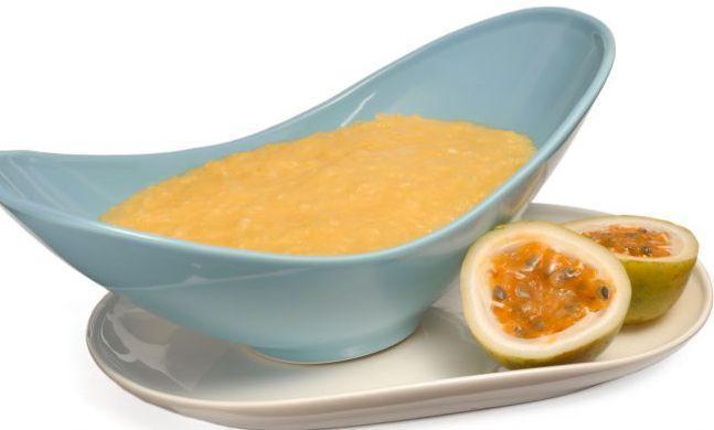 Purê de mandioca com maracujá