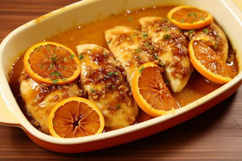 Frango marinado com laranja