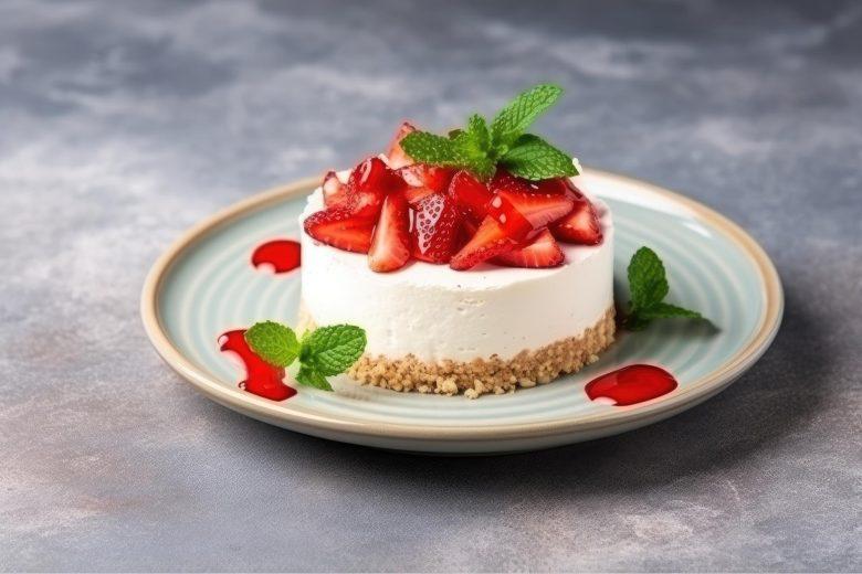 Mini cheesecake de morango
