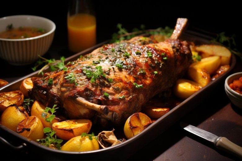 Pernil decorado de natal