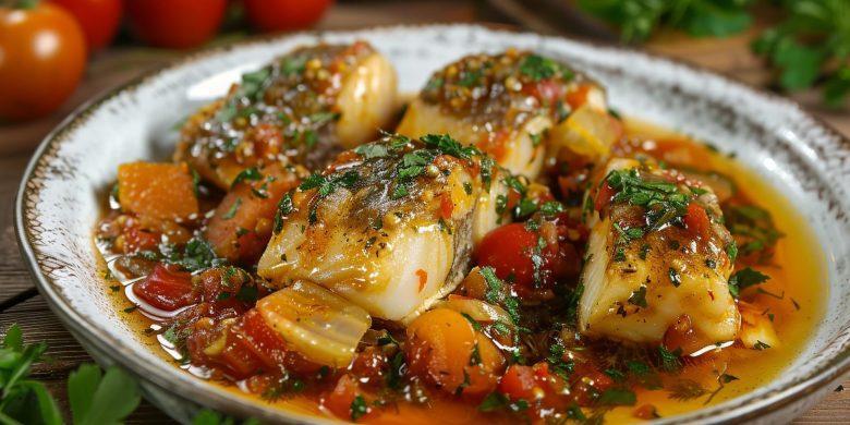 Bacalhau frito com molho de tomate