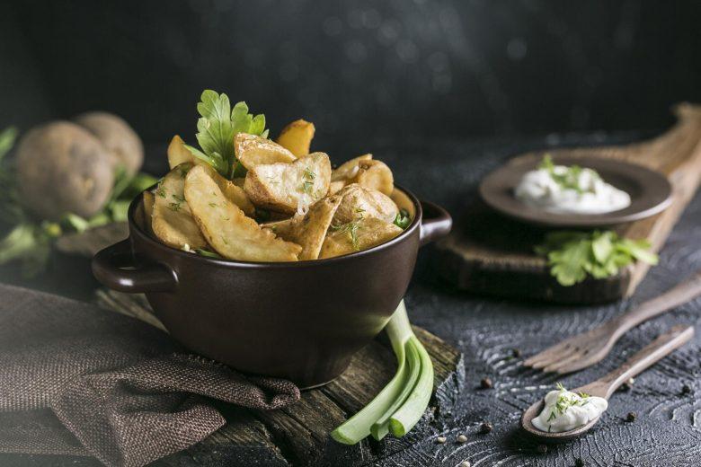 Batatas assadas com alecrim