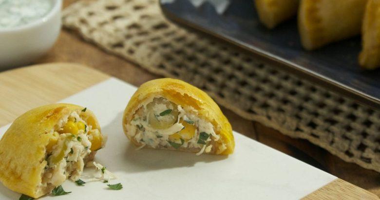 Pastel assado de frango