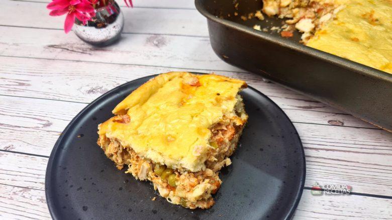 Torta de frango no liquificador