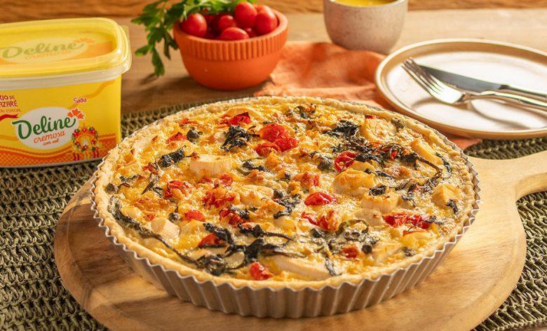 Quiche de jambu e palmito