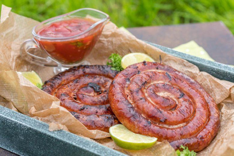 Linguiça no aguardente