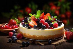 Cheesecake com mascarpone e frutos silvestres