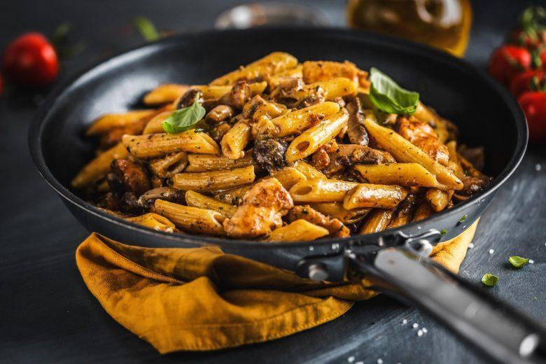 Penne com shiitake