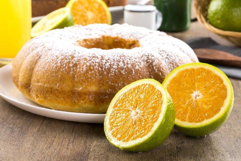 Bolo saboroso de laranja