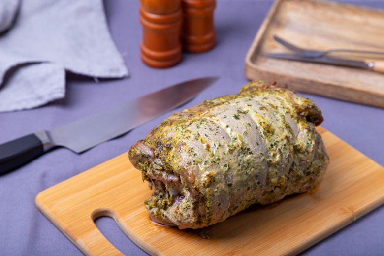 Carne recheada com farofa