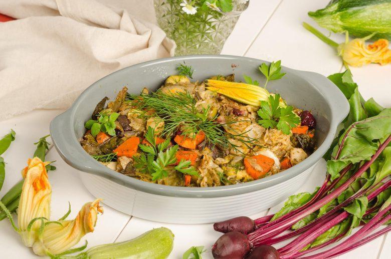 Legumes assados com ervas