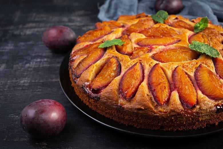 Torta de ameixa fresca