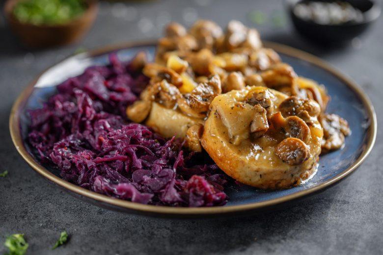 Ente mit rotkohl