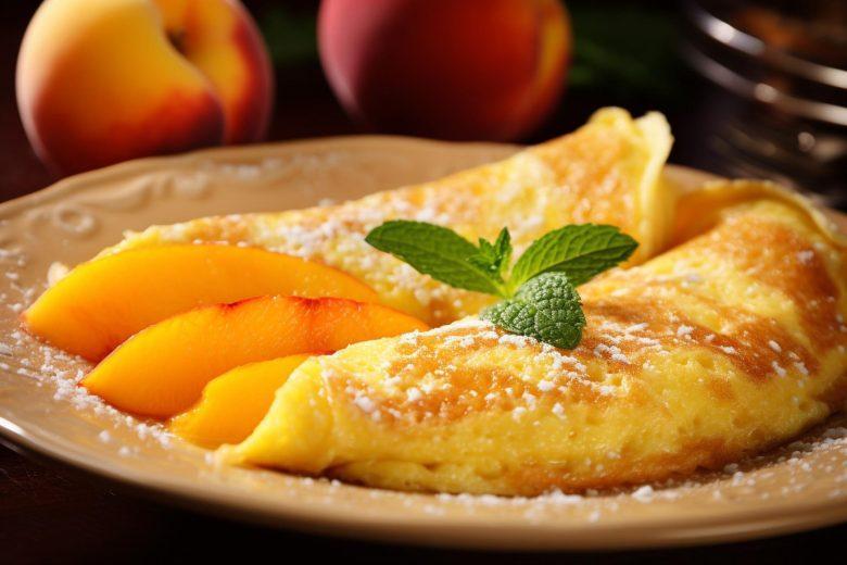 Omelete souflê de pêssego