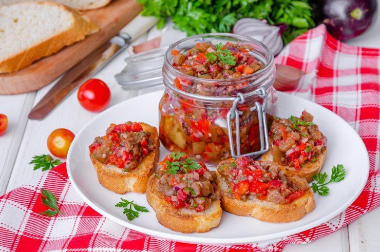 Antepasto de berinjela ao forno