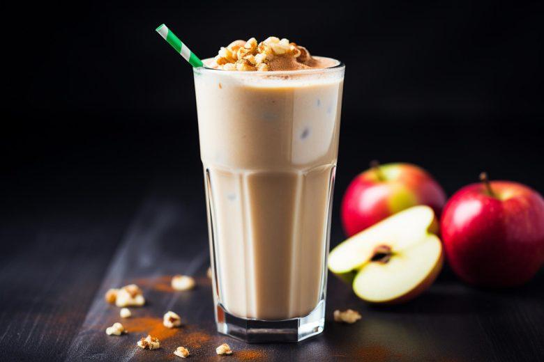 Vitamina de leite condensado e maçã