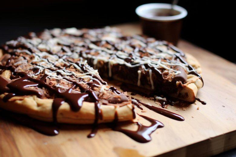 Pizza delícia de chocolate