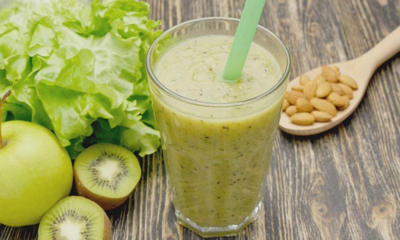 Suco de maçã, melão e kiwi