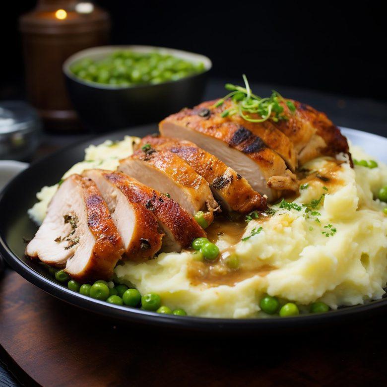 Peito de frango recheado com ervas