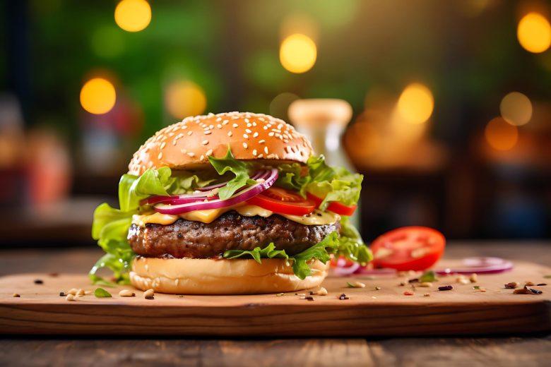 Hambúrguer de picanha com cebola