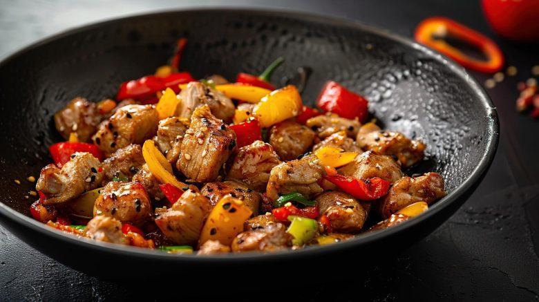Carne de porco com pimentão