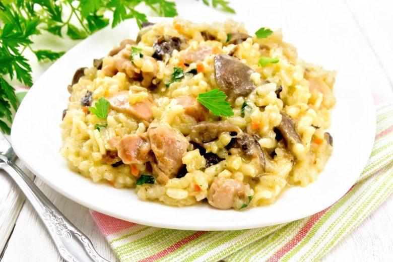 Risoto com porcini fresco