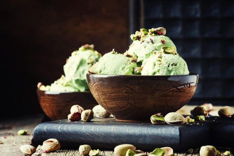 Sorvete kulfi de pistache