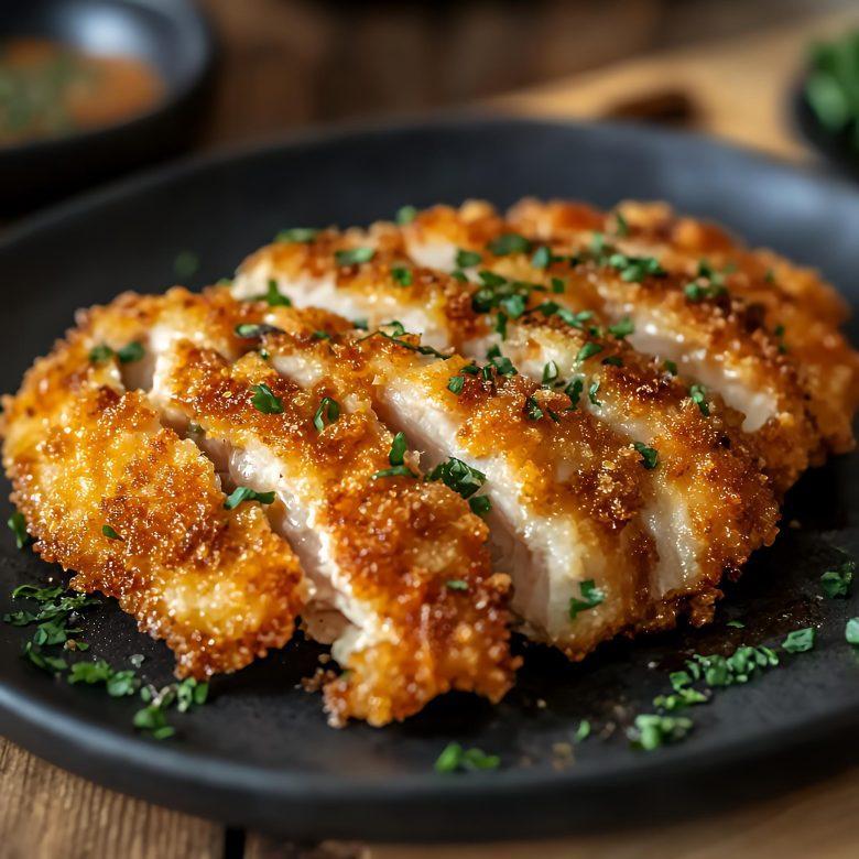 Frango empanado no forno