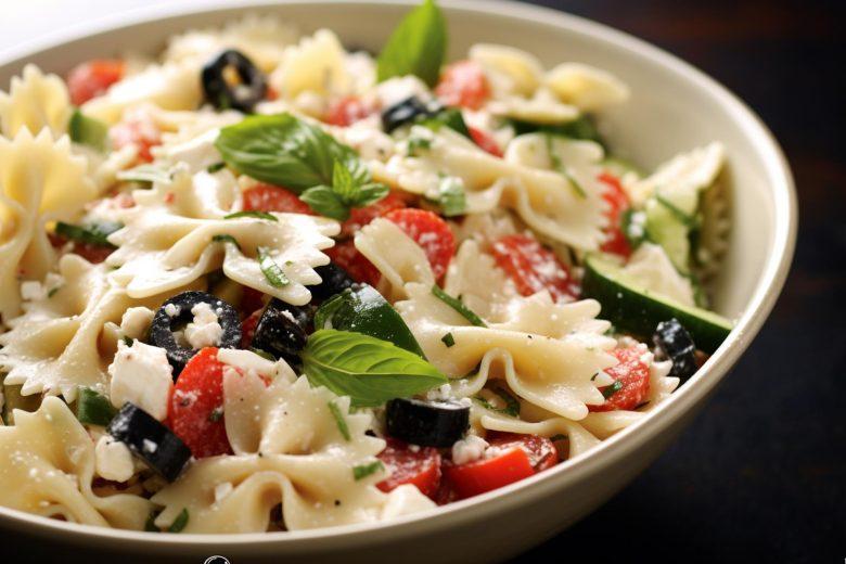 Salada de macarrão gravatinha