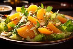 Salada laranja e verde
