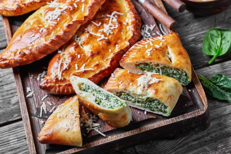 Calzone de bacalhau com brócolis