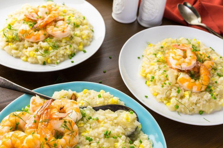 Risoto de milho e queijo