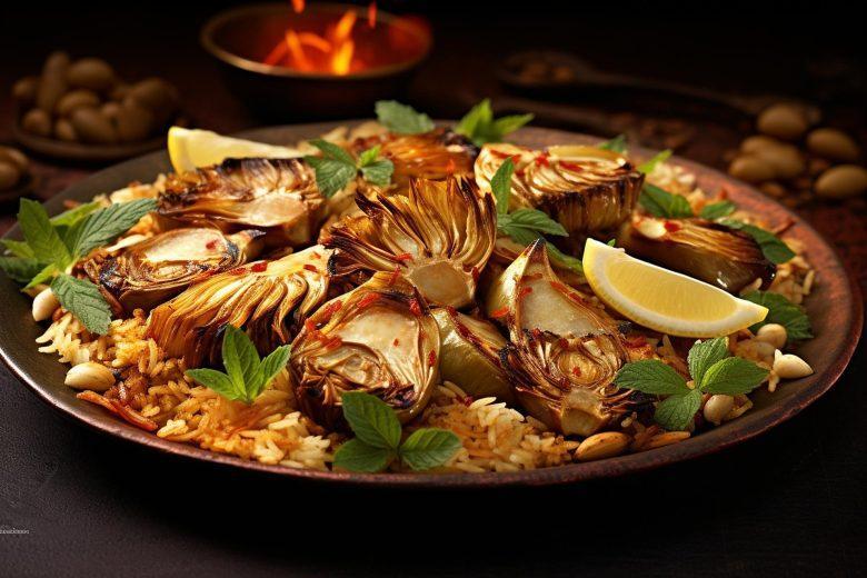 Arroz com alcachofra