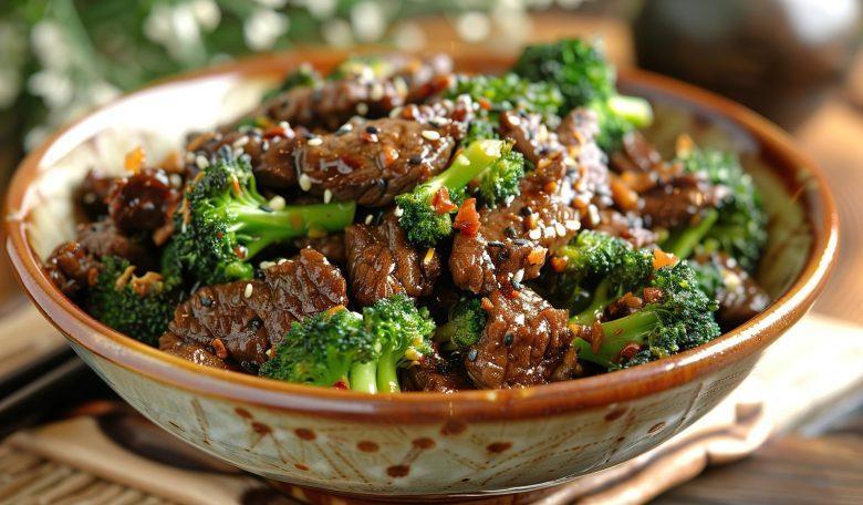 Cozido de carne com brócolis