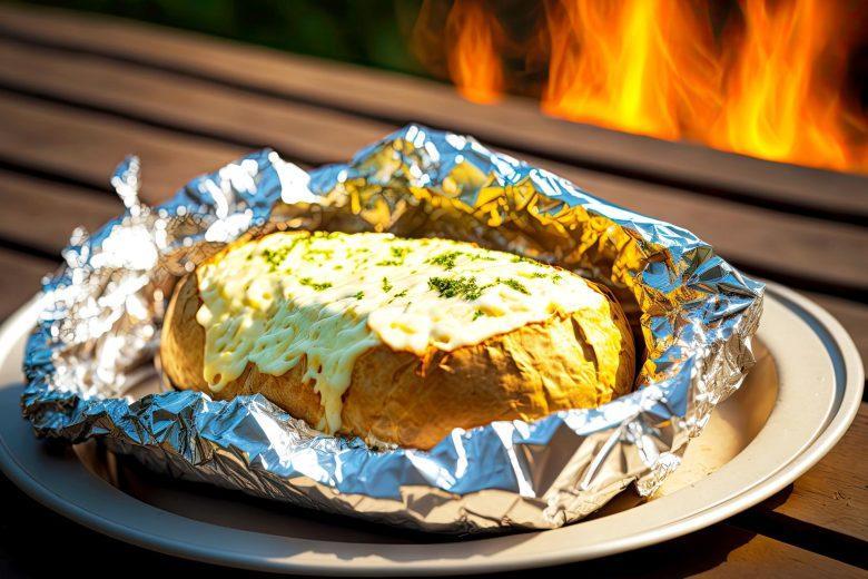 Batata recheada com bacalhau cremoso