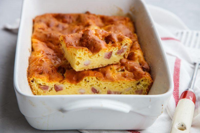 Torta suflê de presunto