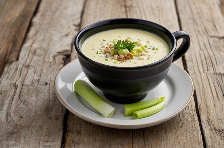 Sopa de alho-poró com batata