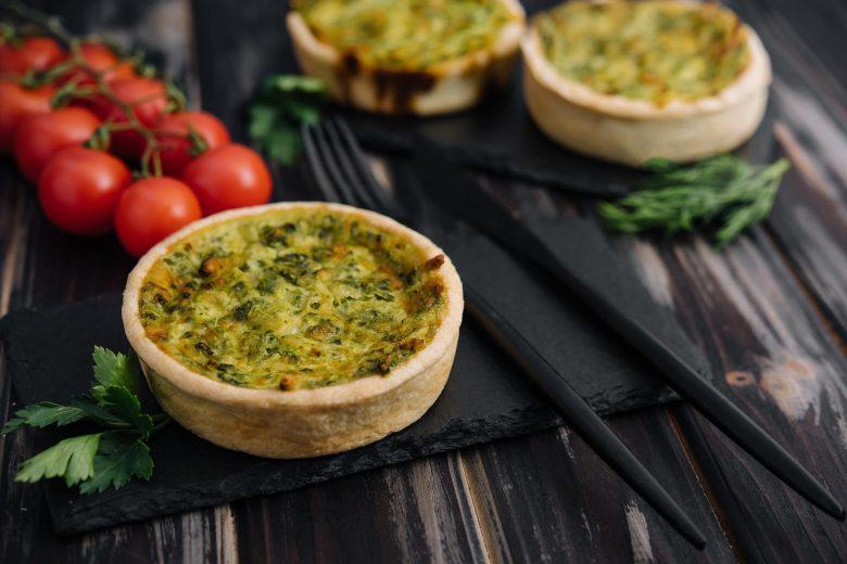 Mini quiche de espinafre