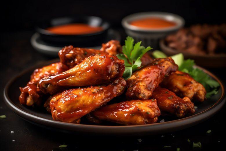 Asa de frango com creme de cebola