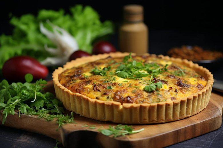 Quiche de bacon e queijo
